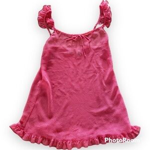 Murano Sleepwear Women Pink Gingham Nightie Medium